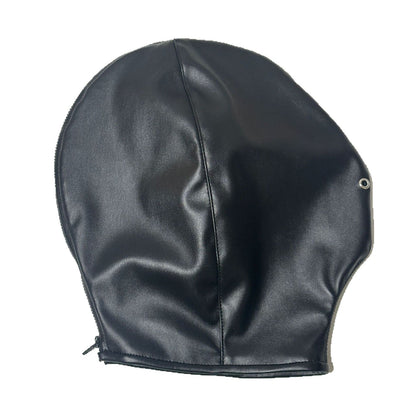 MAPARON 全頭マスク SM 拘束具 SMプレイ コスプレ ファスナー仕様 PU ブラック 二つのサイズ - TaRiss's