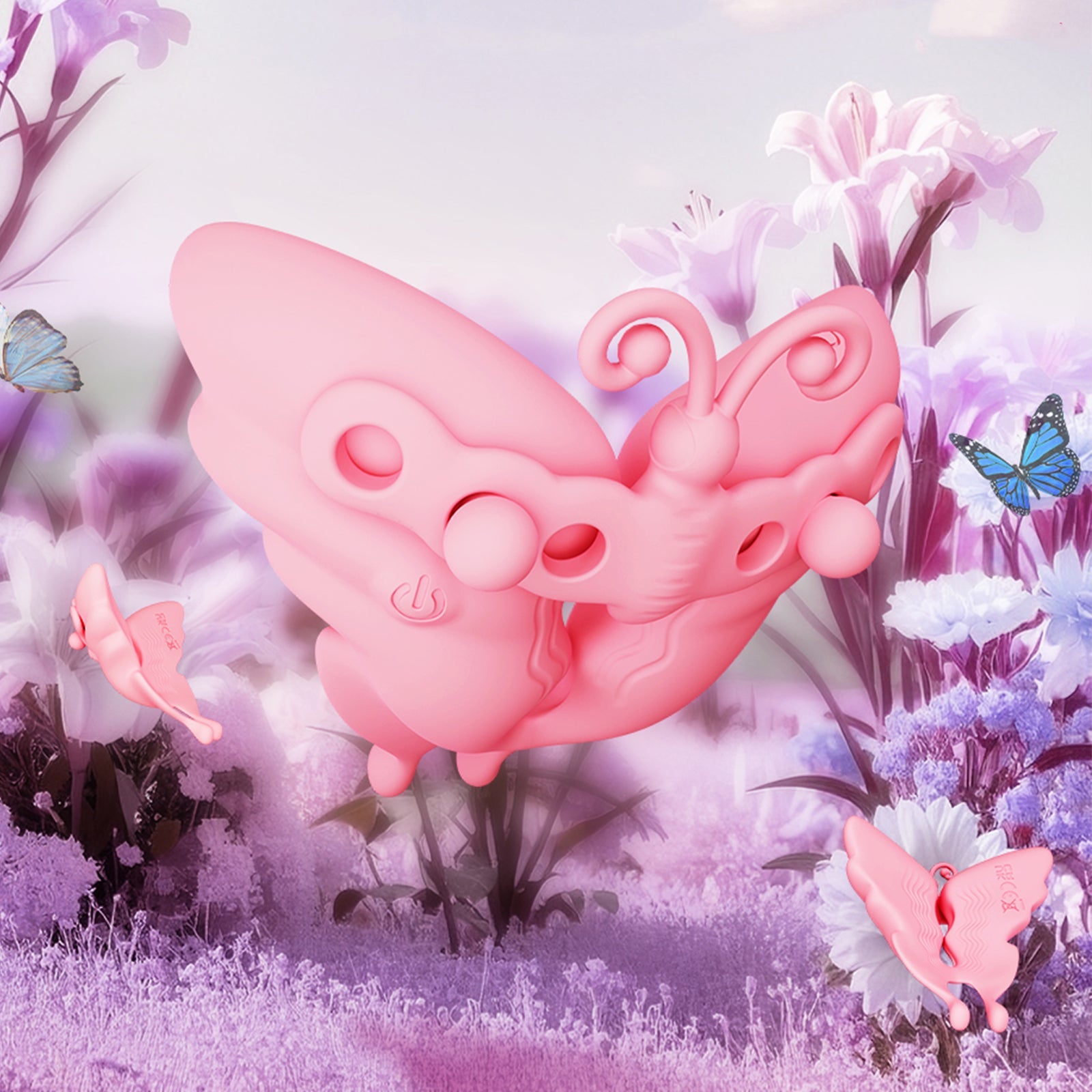 MinYn バタフライ バイブ 女性向け 乳首攻め リモコン付き アダルトグッズ 外出装着型 12種類の振動モード 挟む 遠隔操作 液体シリコン - TaRiss's