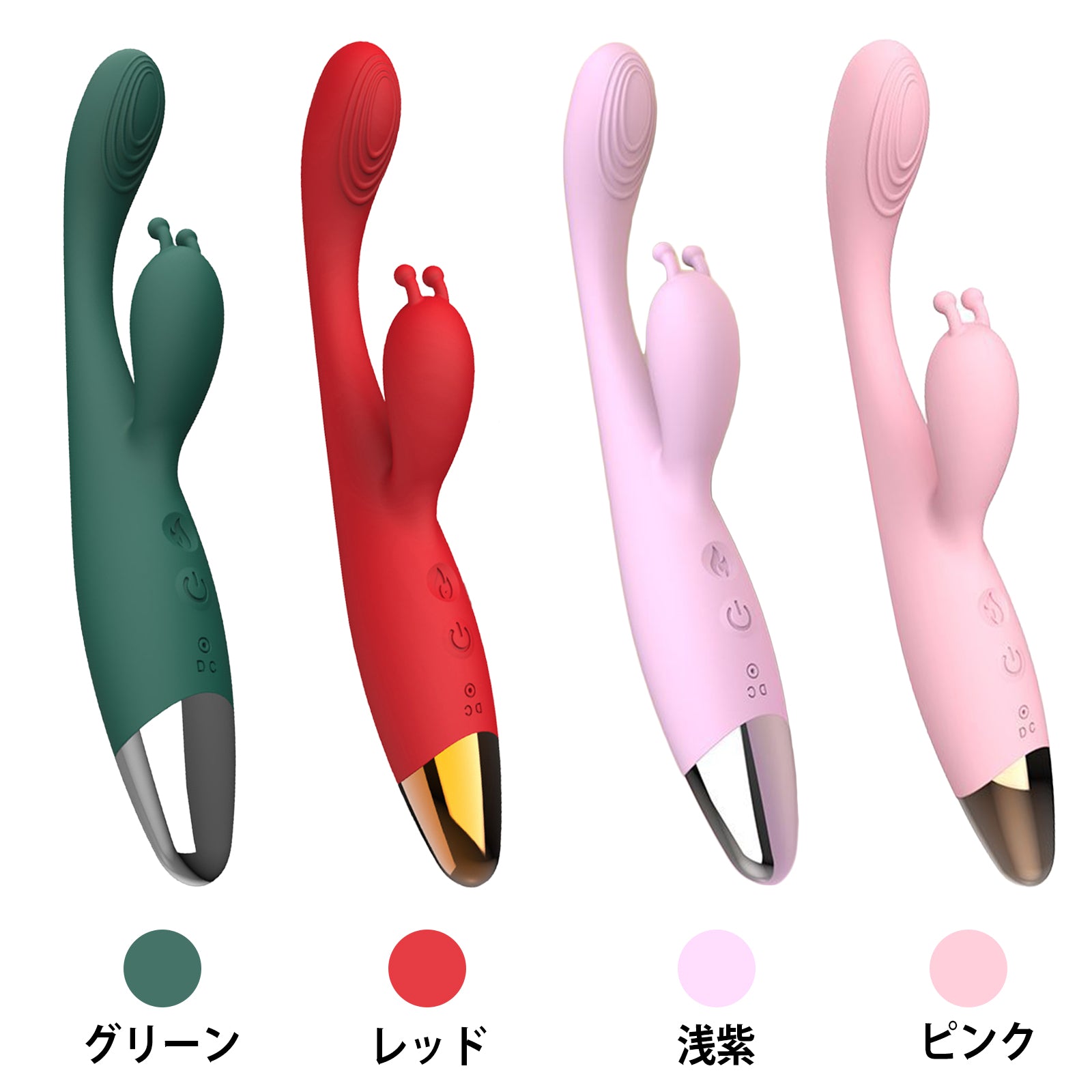 MinYn バイブ 女性向け 12種類強力振動モード 加温機能 中いき 両点責め シリコン - TaRiss's