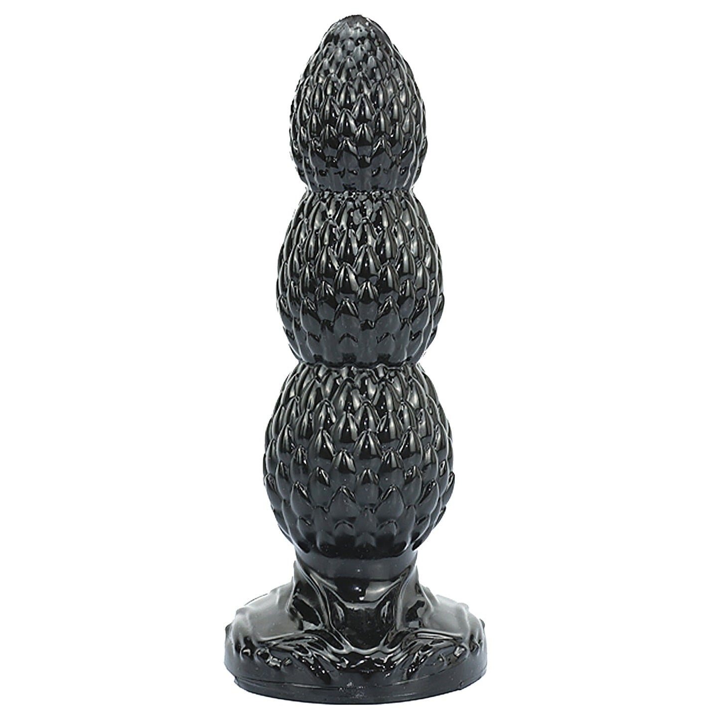 MinYn アナルプラグ 3ビーズ 凹凸あり 吸盤付き PVC ブラック - TaRiss's