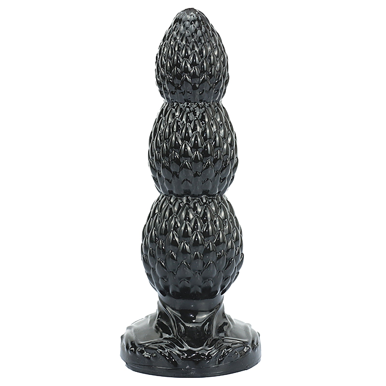 MinYn アナルプラグ 3ビーズ 凹凸あり 吸盤付き PVC ブラック - TaRiss's