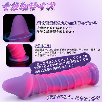 MinYn アナルプラグ 吸盤付き 液体シリコン 混色仕様 - TaRiss's