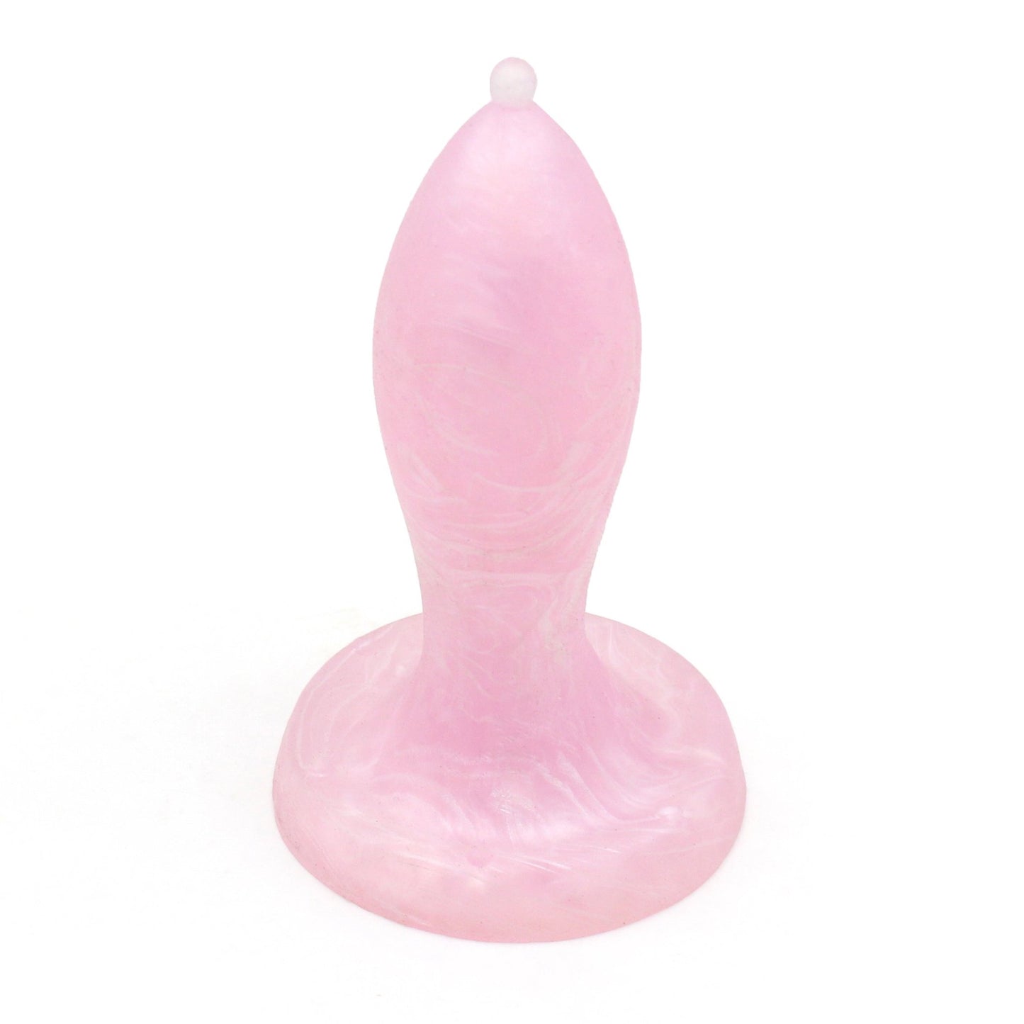 MinYn アナルプラグ 凹凸あり 液体シリコン 初心者向け ピンク ホワイト 3.7x12cm - TaRiss's