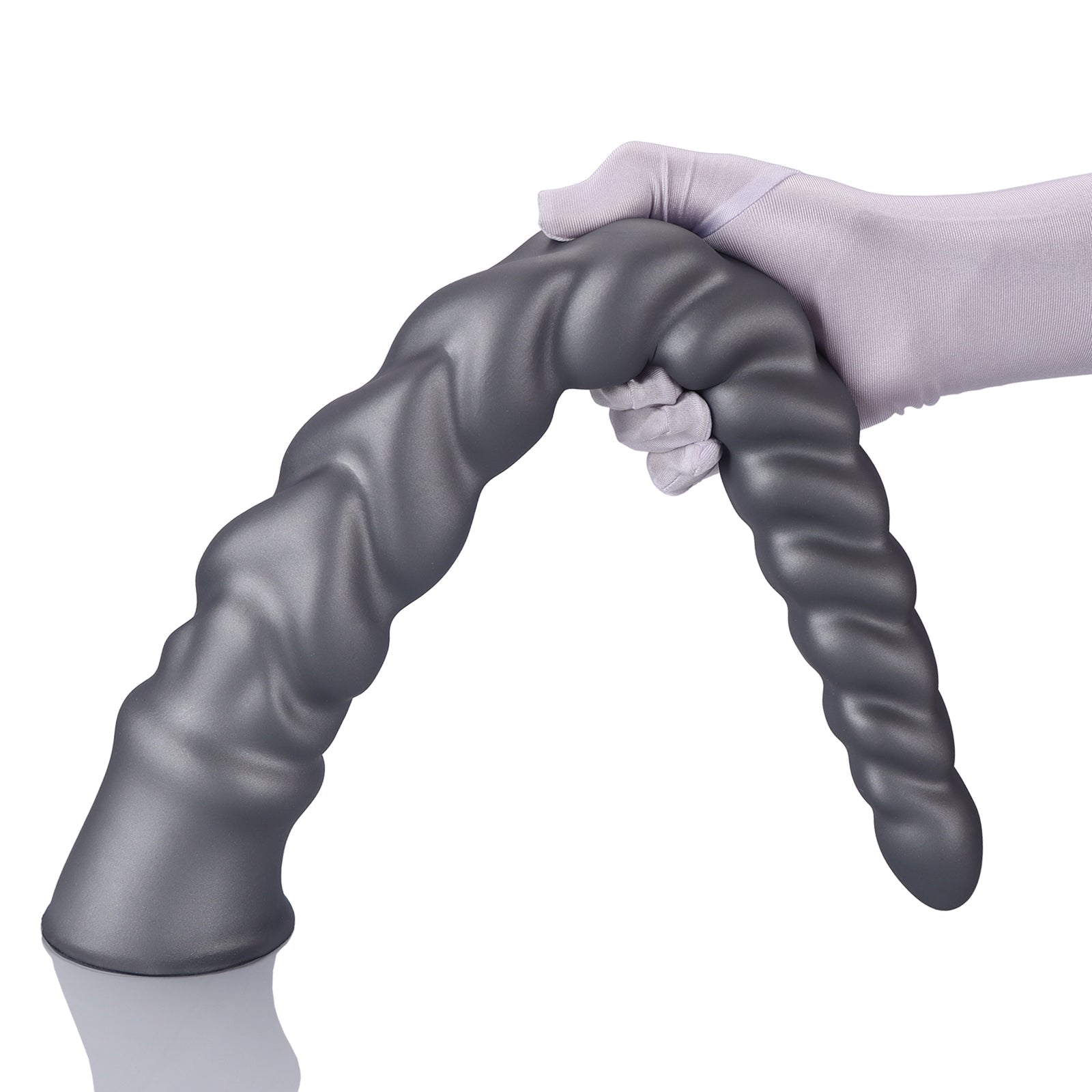 MinYn アナルプラグ 凹凸あり 吸盤付き 液体シリコン グレー - TaRiss's