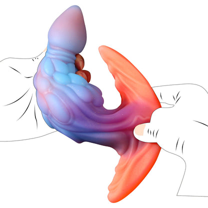 MinYn アナルプラグ アナル開発 凹凸あり 液体シリコン アンカー台座 混色仕様 夜光仕様 - TaRiss's