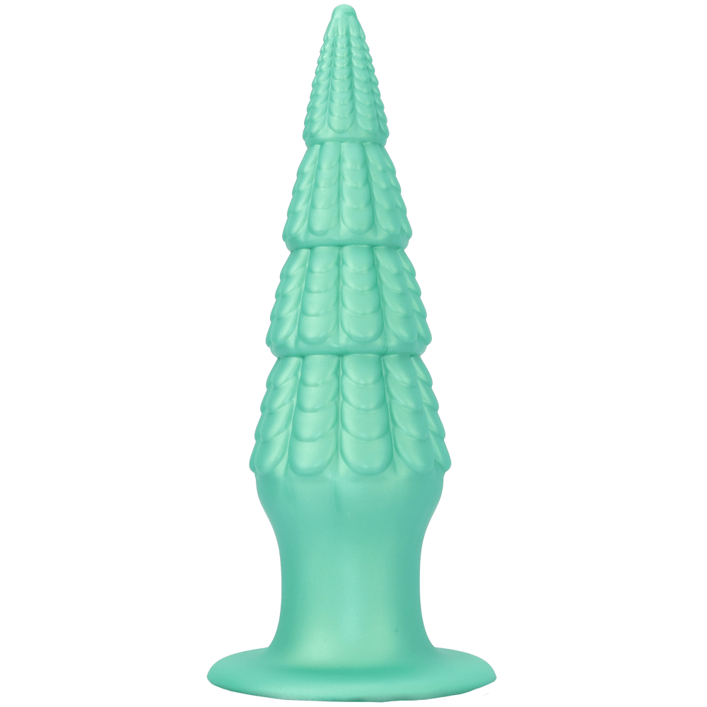 MinYn クリスマスツリー アナルプラグ アナル開発 凹凸あり 液体シリコン 吸盤付き グリーン - TaRiss's