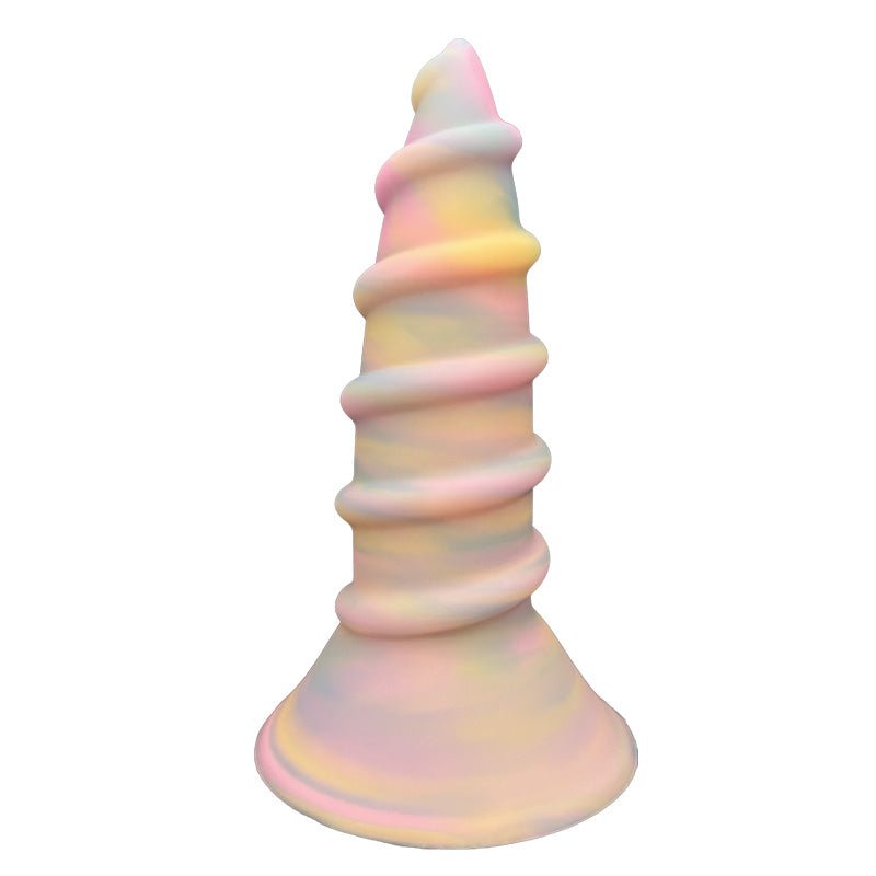 MinYn アナルプラグ ネジ山形 吸盤付き 液体シリコン 夜光仕様 三つのサイズ 「らせんの魅力」 - TaRiss's