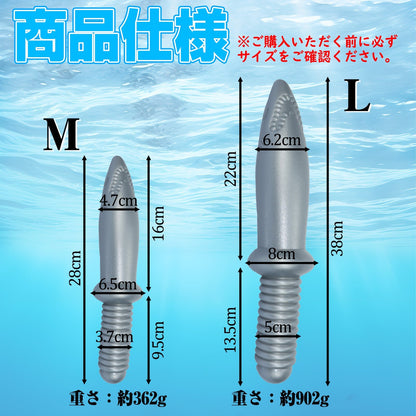 MinYn サメナイフ アナルプラグ 両頭プラグ 凹凸あり アナル開発 液体シリコン - TaRiss's