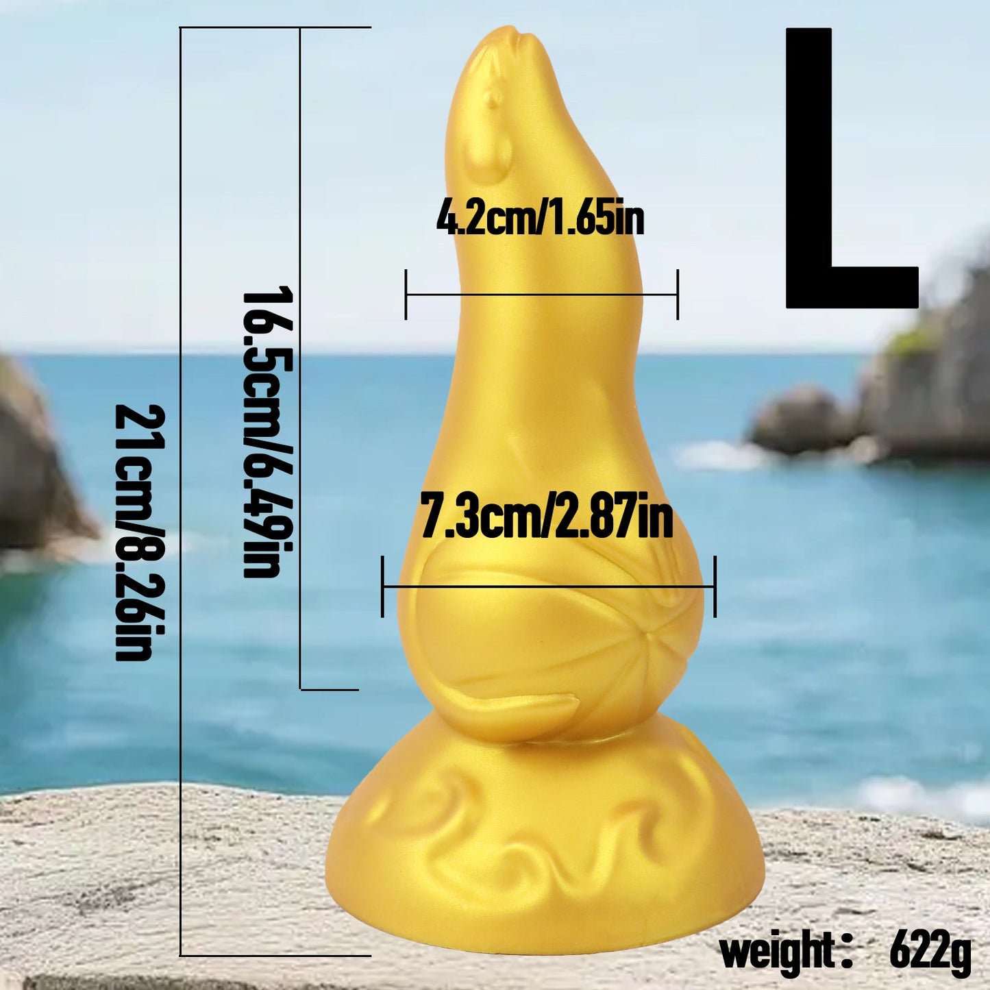 MinYn アシカ アナルプラグ 吸盤付き 二つのサイズ 液体シリコン - TaRiss's