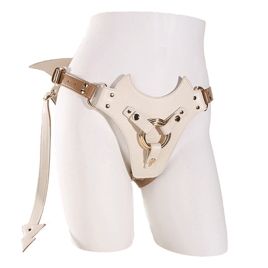 MinYn アナルプラグ固定用パンツ 三つのリング付き PU 女性向け - TaRiss's