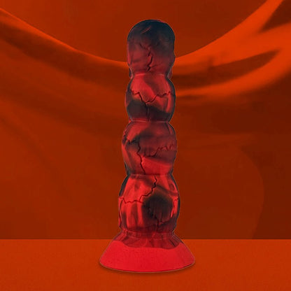 NIGHTLOOM アナルプラグ 10種類振動モード 吸盤付き 悪魔の頭 凹凸あり アナル開発 ディルド 液体シリコン - TaRiss's