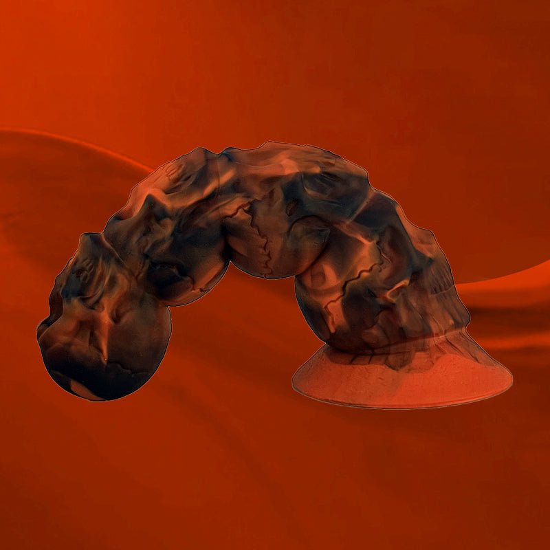 NIGHTLOOM アナルプラグ 10種類振動モード 吸盤付き 悪魔の頭 凹凸あり アナル開発 ディルド 液体シリコン - TaRiss's