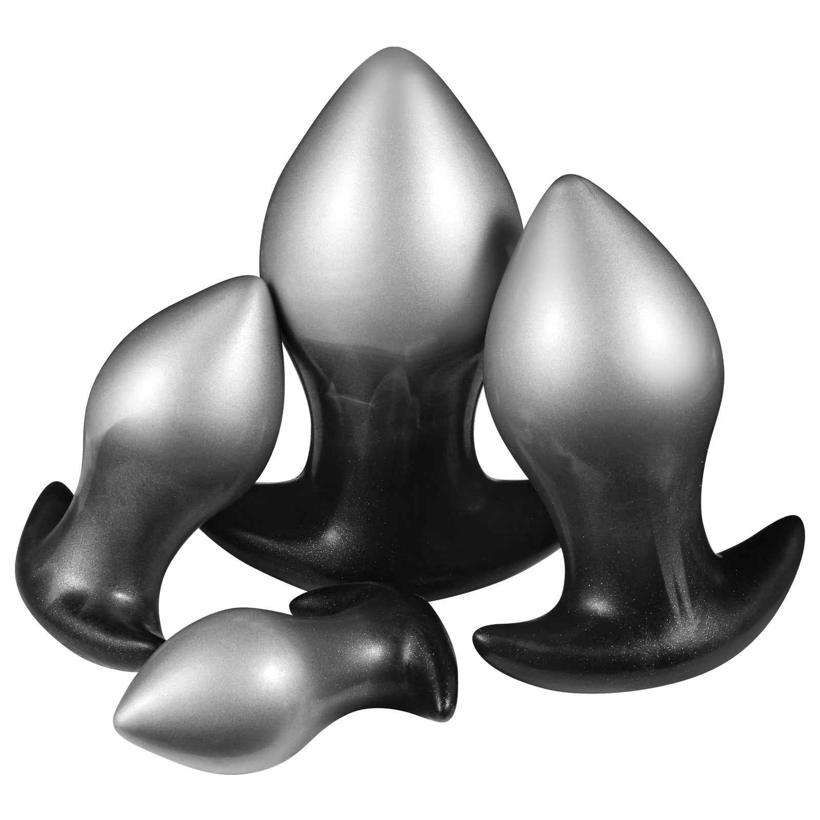 NIGHTLOOM アナルプラグ アンカー形台座 液体シリコン ブラック 全四サイズ - TaRiss's