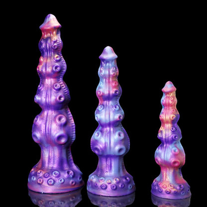 NIGHTLOOM アナルプラグ 触手 タコ 凹凸あり 吸盤付き 混色仕様 液体シリコン 全3サイズ - TaRiss's