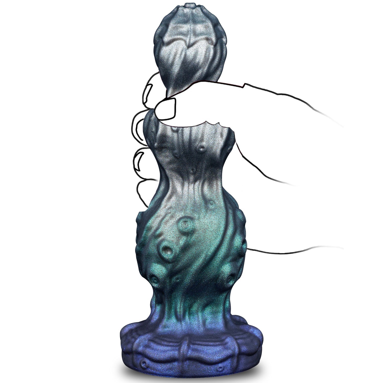 NIGHTLOOM アナルプラグ 凹凸あり 触手 3ビーズ 吸盤付き 混色仕様 - TaRiss's