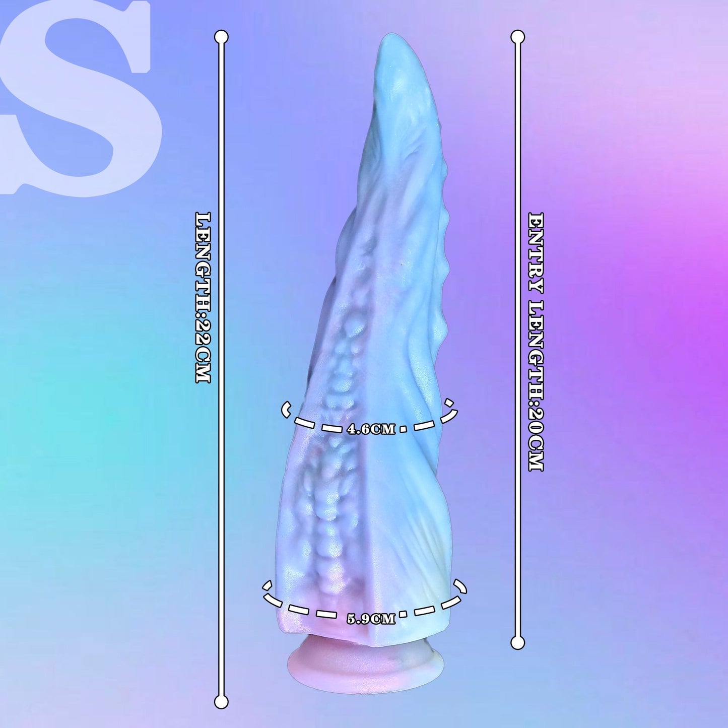 NIGHTLOOM アナルプラグ 凹凸あり 触手 シリコン製 吸盤付き 混色仕様 二つのサイズ - TaRiss's