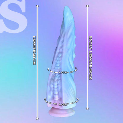 NIGHTLOOM アナルプラグ 凹凸あり 触手 シリコン製 吸盤付き 混色仕様 二つのサイズ - TaRiss's