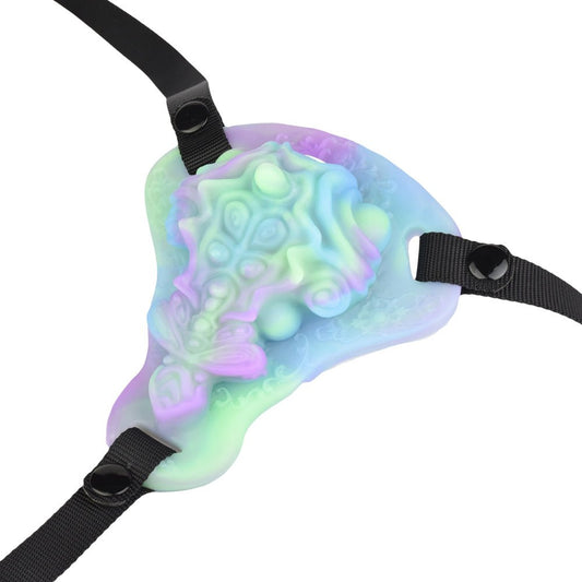 NIGHTLOOM 女性用オナホ 振動モード 凹凸あり ストラップ付き 液体シリコン 混色仕様 - TaRiss's