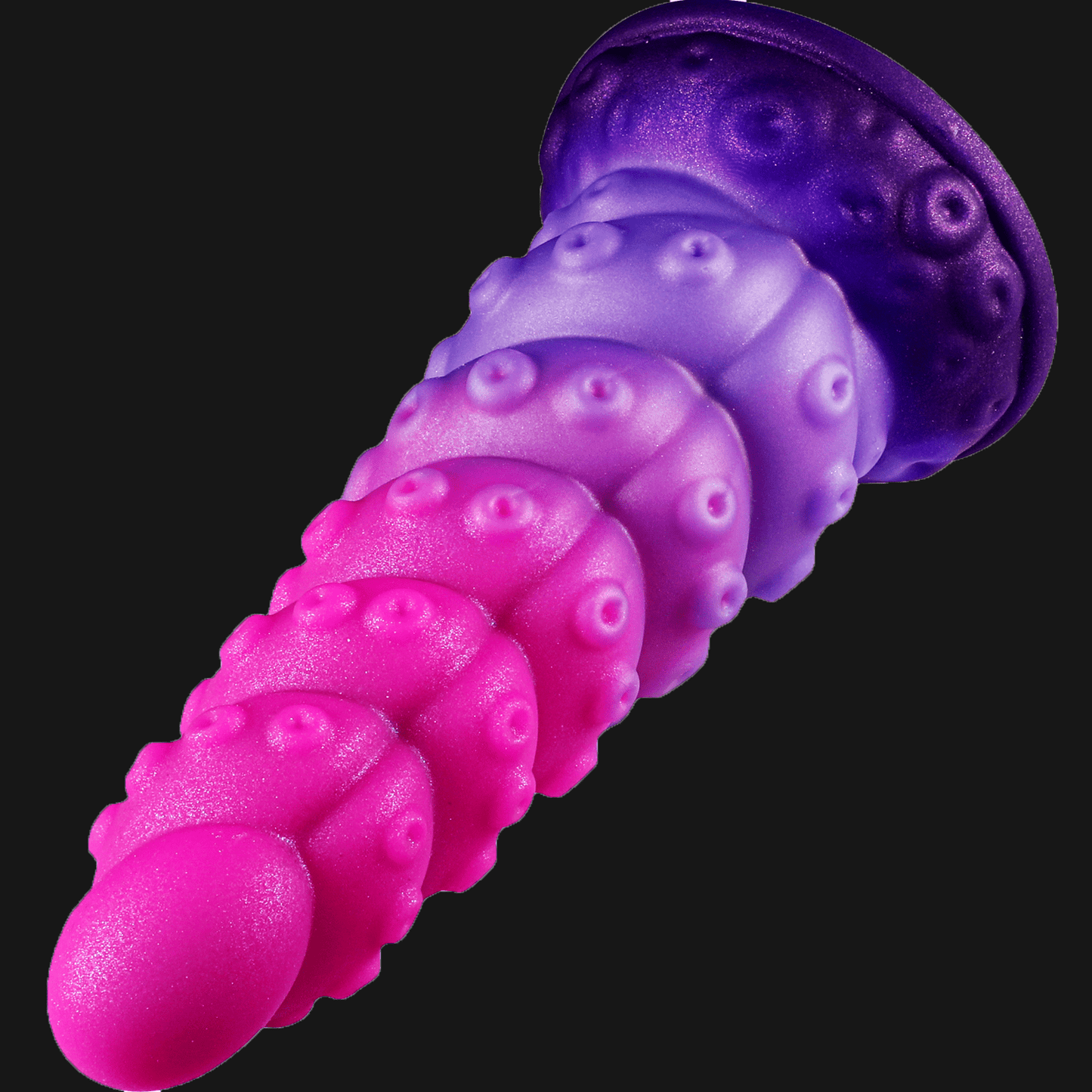 NIGHTLOOM アナルプラグ 凹凸あり 触手 吸盤付き タコ 混色仕様 液体シリコン - TaRiss's