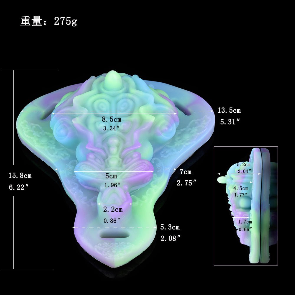 NIGHTLOOM 女性用オナホ 振動モード 凹凸あり ストラップ付き 液体シリコン 混色仕様 - TaRiss's