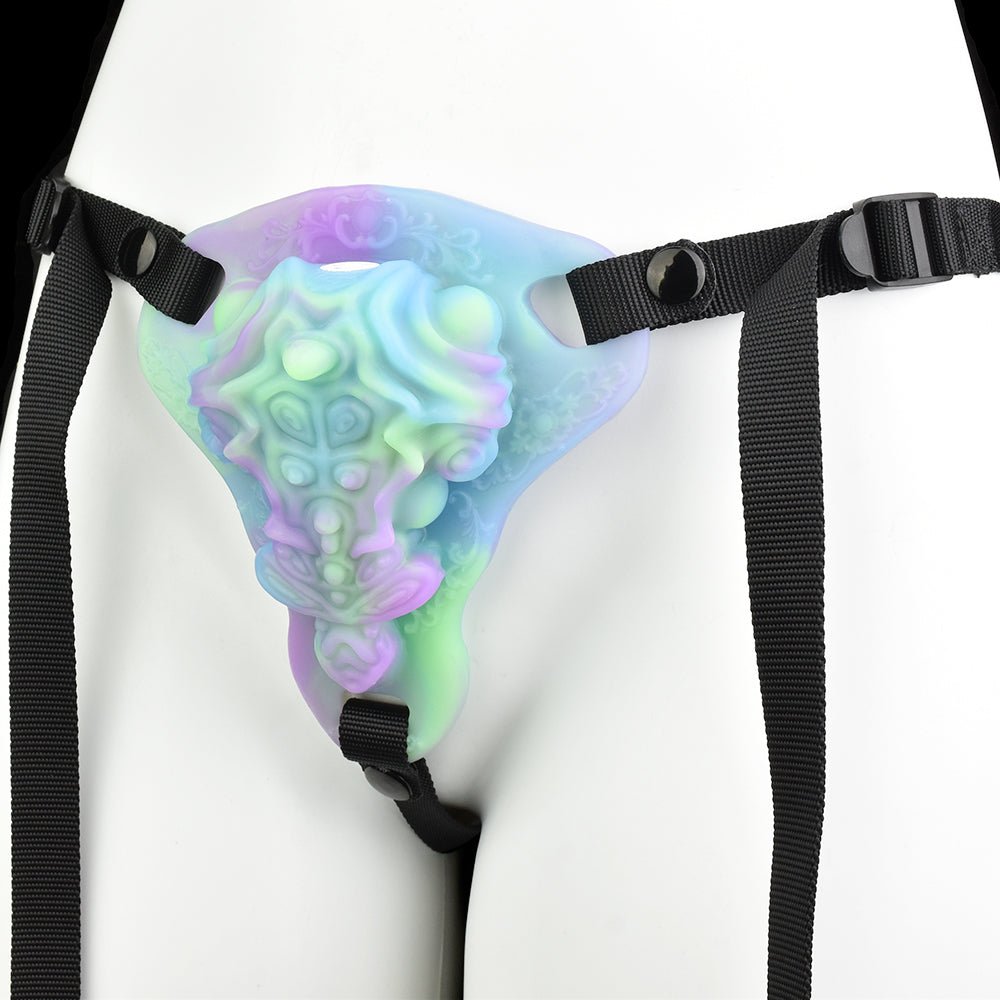 NIGHTLOOM 女性用オナホ 振動モード 凹凸あり ストラップ付き 液体シリコン 混色仕様 - TaRiss's