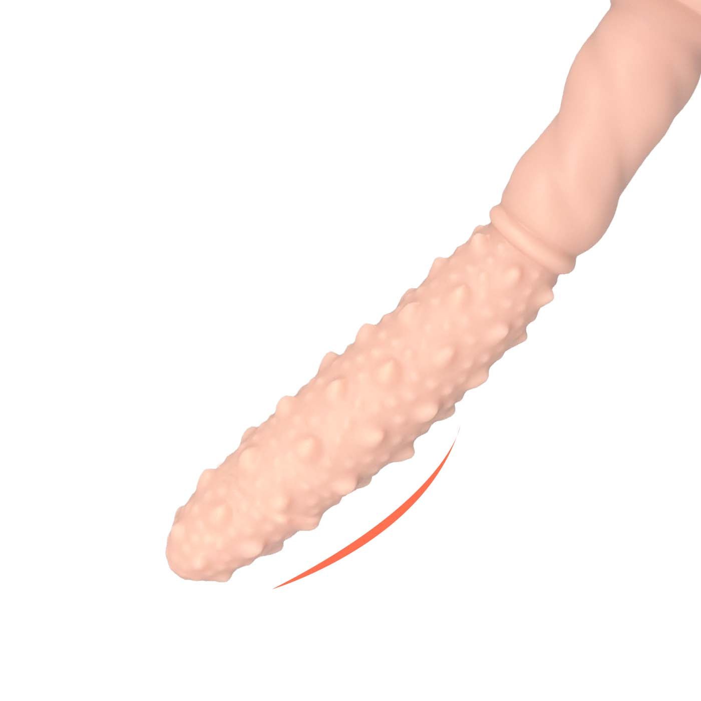 NIGHTLOOM アナルプラグ 凹凸あり 吸盤付き 液体シリコン スパイク付き棍棒 肌色 4.5cmX31cm - TaRiss's