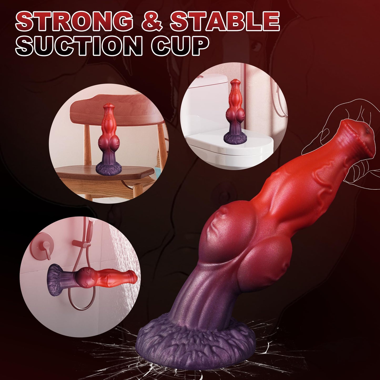 NIGHTLOOM アナルプラグ 突起あり 馬のペニス 血管表現 シリコン製 吸盤付き - TaRiss's