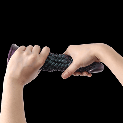 NIGHTLOOM アナルプラグ 鱗状の凸起 吸盤付き 液体シリコン 混色 4.8cmX23cm - TaRiss's