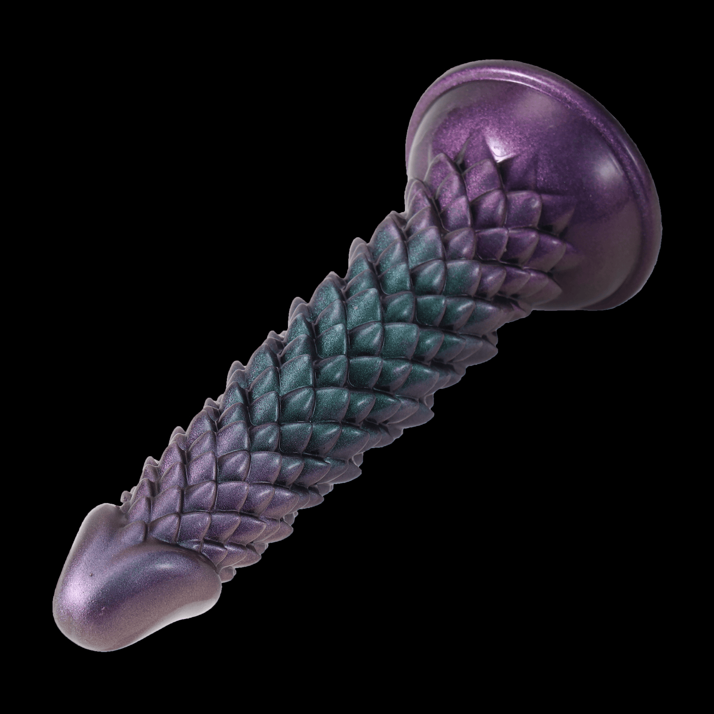 NIGHTLOOM アナルプラグ 鱗状の凸起 吸盤付き 液体シリコン 混色 4.8cmX23cm - TaRiss's