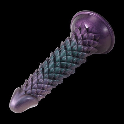 NIGHTLOOM アナルプラグ 鱗状の凸起 吸盤付き 液体シリコン 混色 4.8cmX23cm - TaRiss's