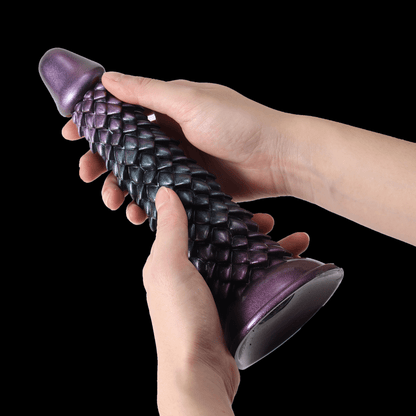 NIGHTLOOM アナルプラグ 鱗状の凸起 吸盤付き 液体シリコン 混色 4.8cmX23cm - TaRiss's