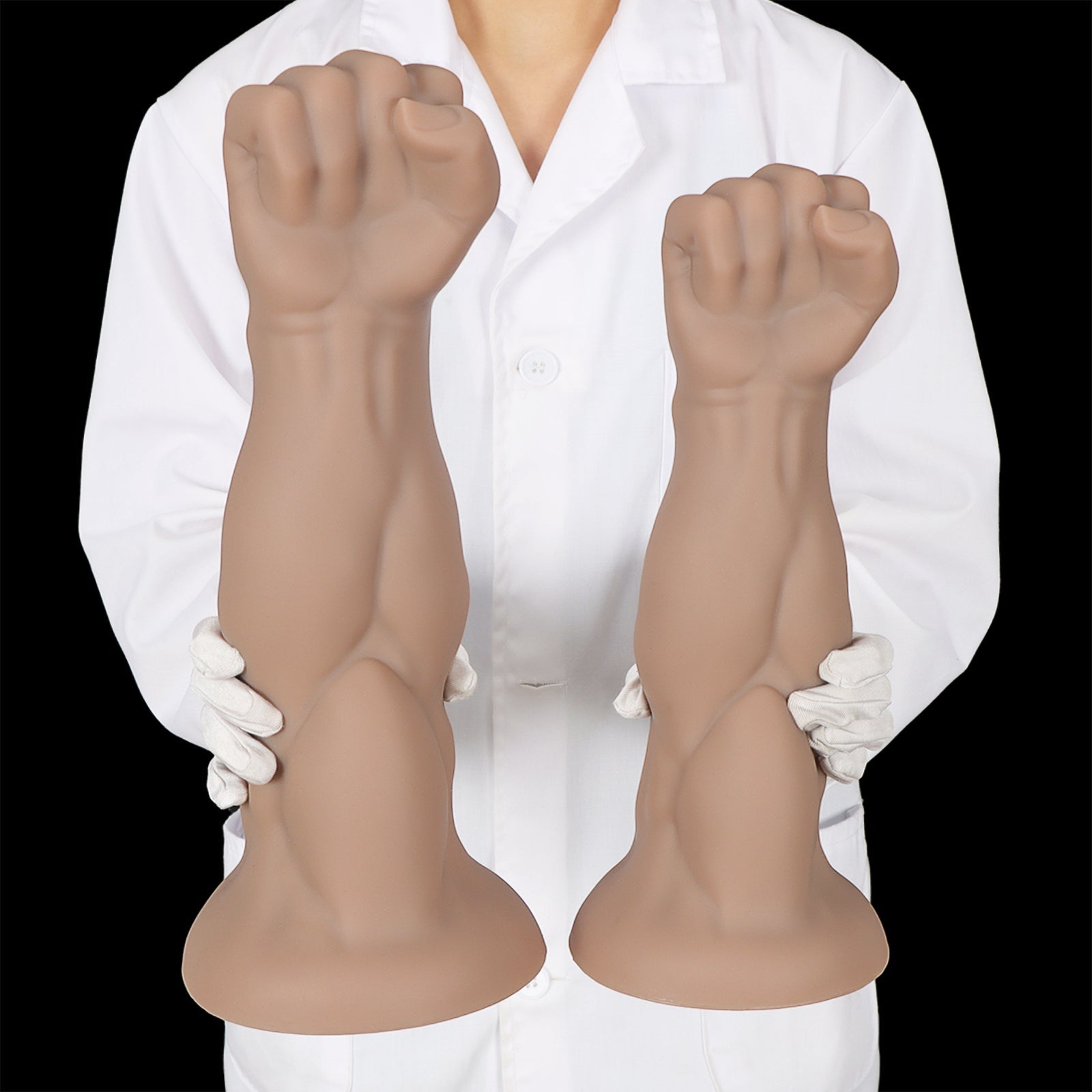 NIGHTLOOM アナルプラグ 拳のデザイン 強い筋肉 吸盤付き 凹凸あり 液体シリコン 肌色 全5サイズ - TaRiss's