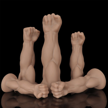 NIGHTLOOM アナルプラグ 拳のデザイン 強い筋肉 吸盤付き 凹凸あり 液体シリコン 肌色 全5サイズ - TaRiss's