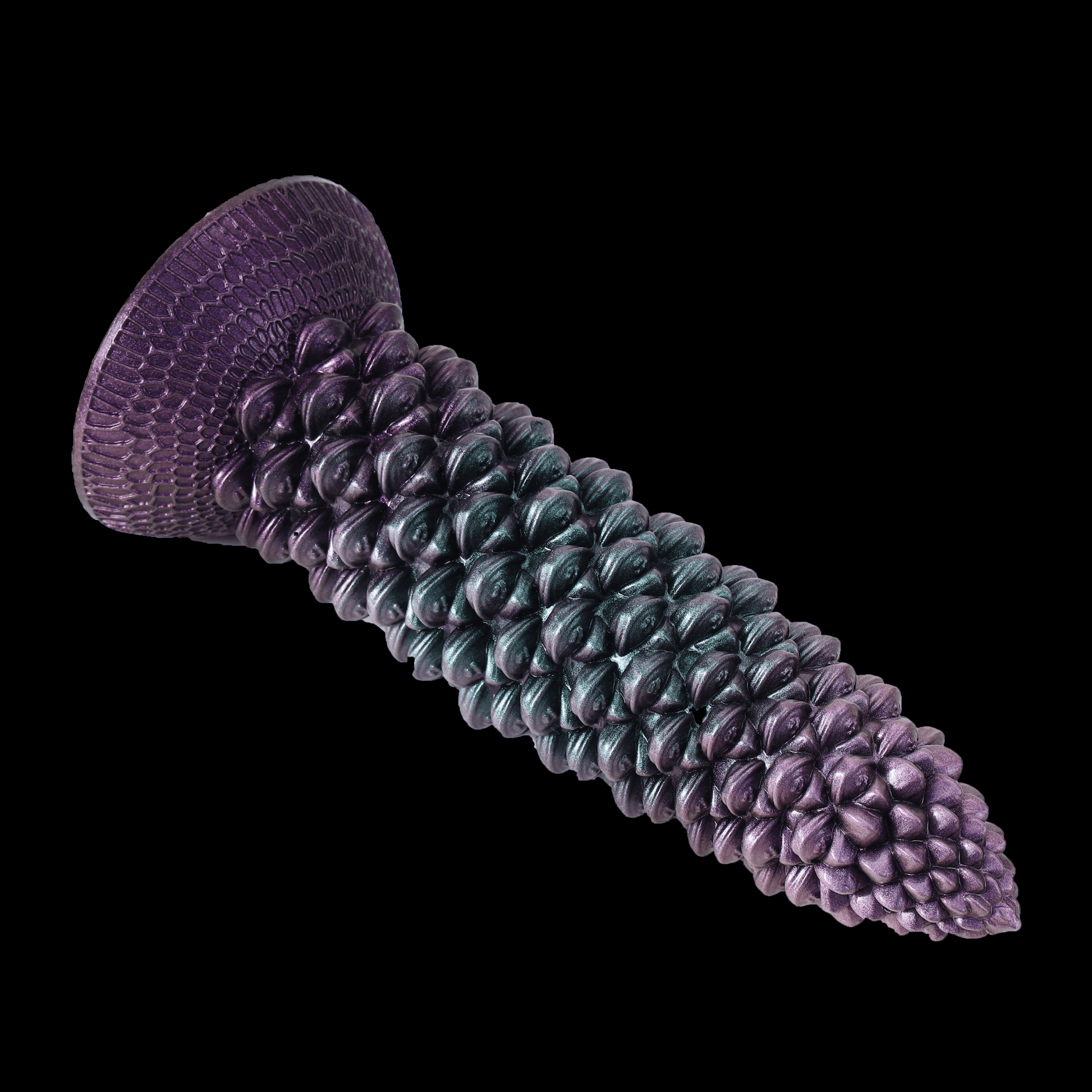 NIGHTLOOM アナルプラグ 松ぼっくり 吸盤付き 凹凸あり 液体シリコン 混色 5.5cmX23cm - TaRiss's