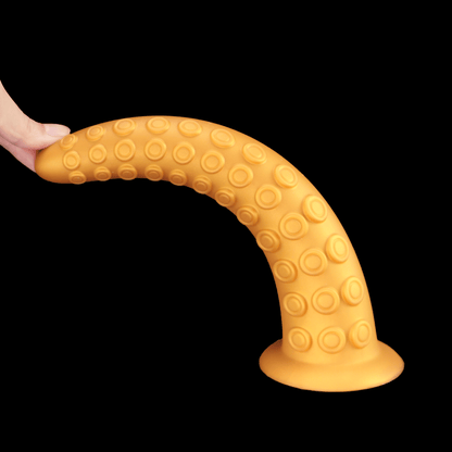 NIGHTLOOM アナルプラグ 凹凸あり タコ 触手 シリコン製 吸盤付き ゴールド - TaRiss's