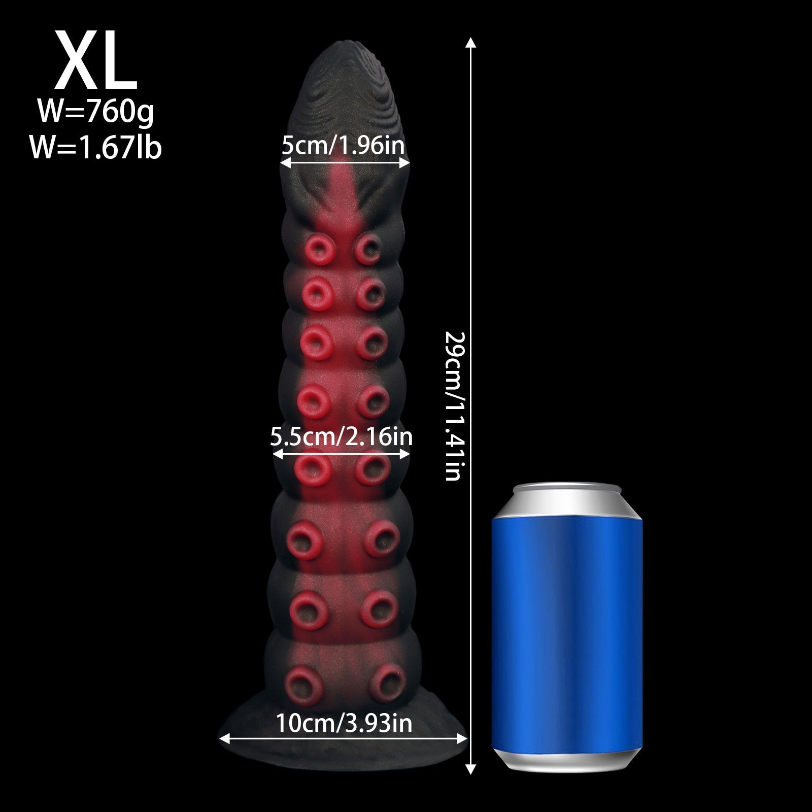 NIGHTLOOM アナルプラグ 凹凸あり 触手 タコ シリコン製 吸盤付き 混色仕様 四つのサイズ - TaRiss's