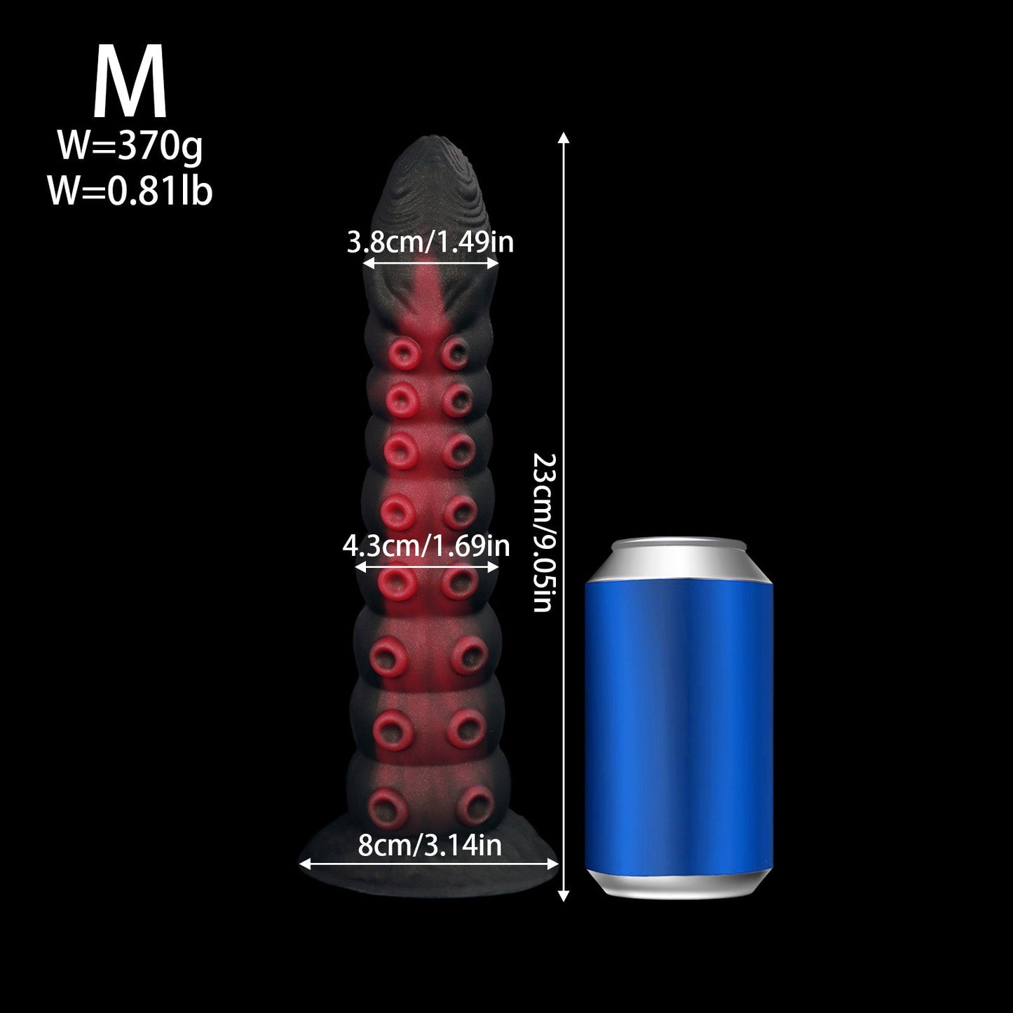 NIGHTLOOM アナルプラグ 凹凸あり 触手 タコ シリコン製 吸盤付き 混色仕様 四つのサイズ - TaRiss's