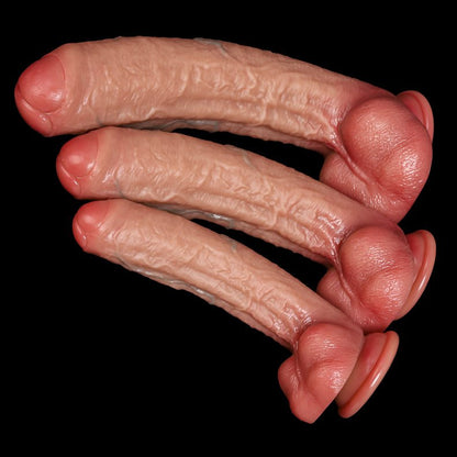 NIGHTLOOM ディルド 包茎 リアルな血管 凹凸あり 本物の亀頭 吸盤付き シリコン 三つのサイズ - TaRiss's