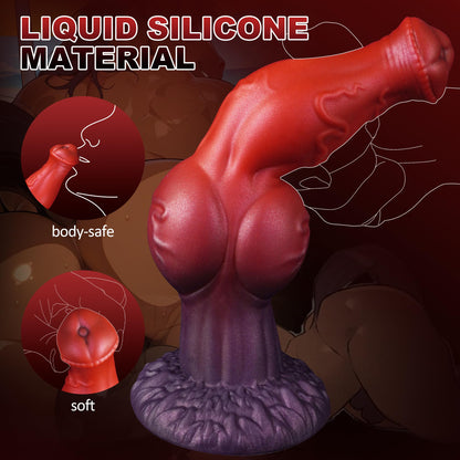 NIGHTLOOM アナルプラグ 突起あり 馬のペニス 血管表現 シリコン製 吸盤付き - TaRiss's