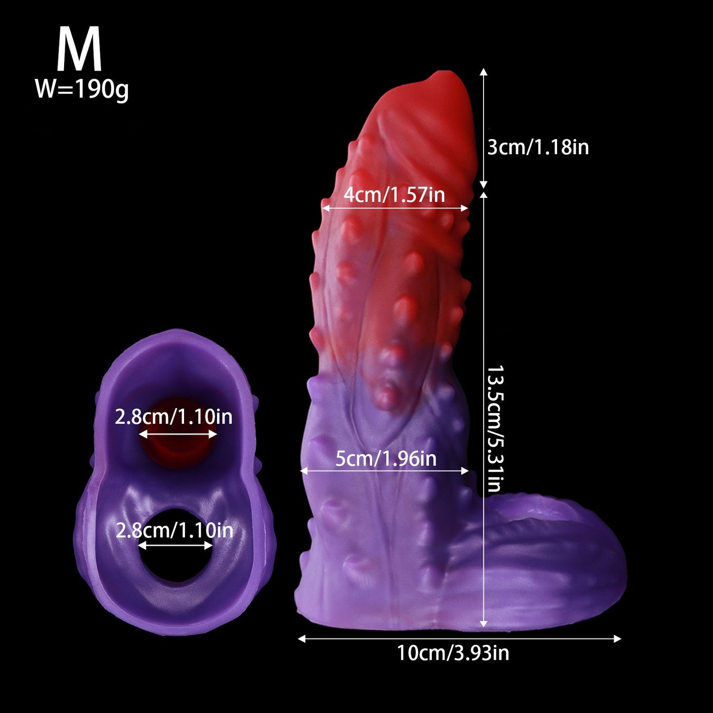 NIGHTLOOM ペニスサック 凹凸あり 非貫通式 ペニスリング 陰茎袖 混色仕様 液体シリコン - TaRiss's