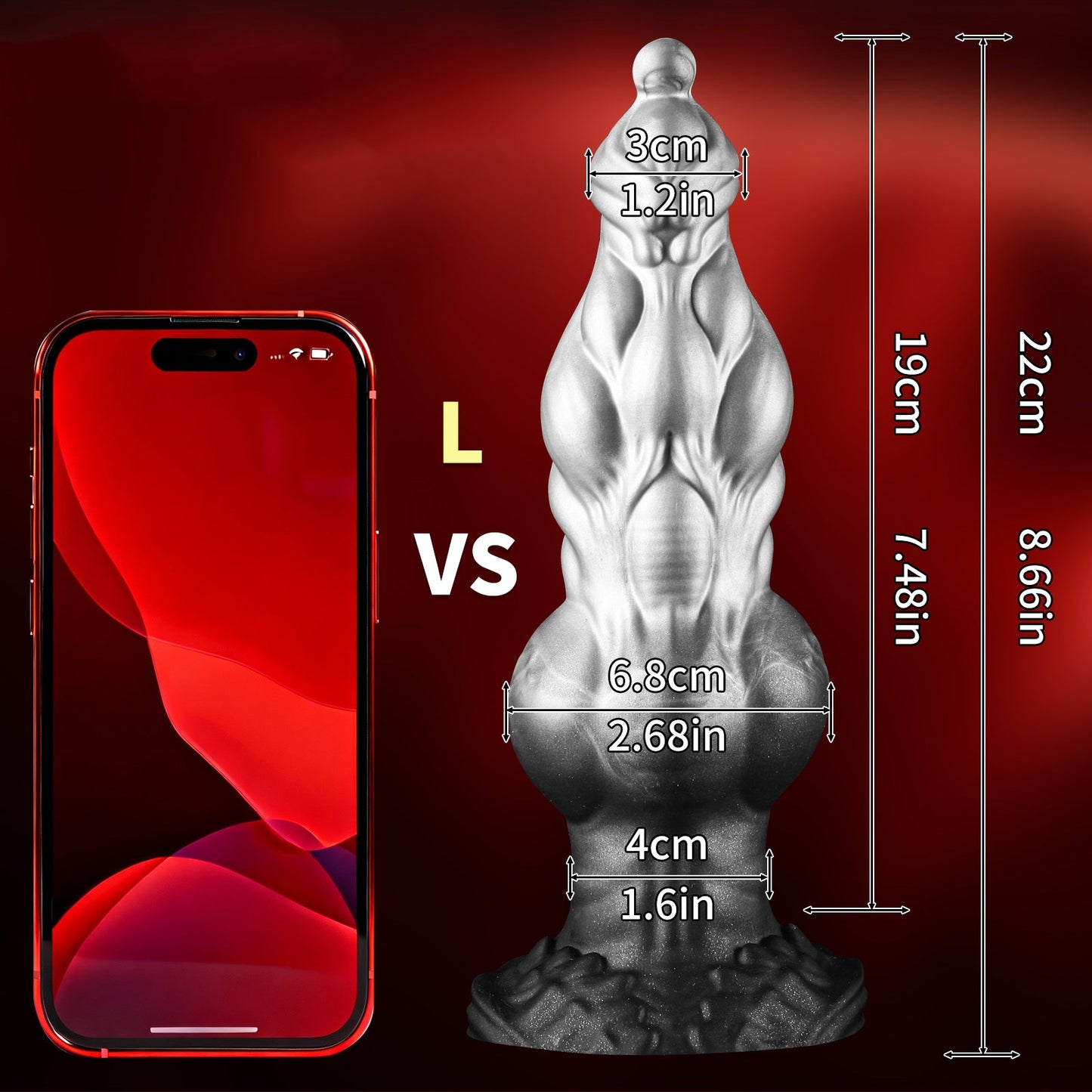 NIGHTLOOM アナルプラグ 凹凸あり アンカー形台座 混色仕様 液体シリコン - TaRiss's