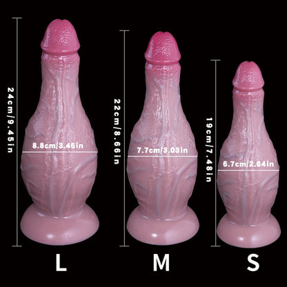 NIGHTLOOM ディルド 凹凸あり 本物の亀頭 リアルな血管 シリコン製 吸盤付き 三つのサイズ - TaRiss's