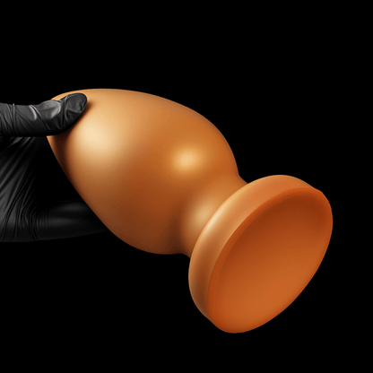 NIGHTLOOM アナルプラグ 液体シリコン 吸盤付き ゴールド 全9サイズ - TaRiss's