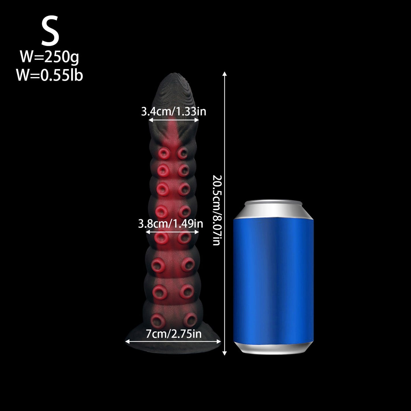 NIGHTLOOM アナルプラグ 凹凸あり 触手 タコ シリコン製 吸盤付き 混色仕様 四つのサイズ - TaRiss's