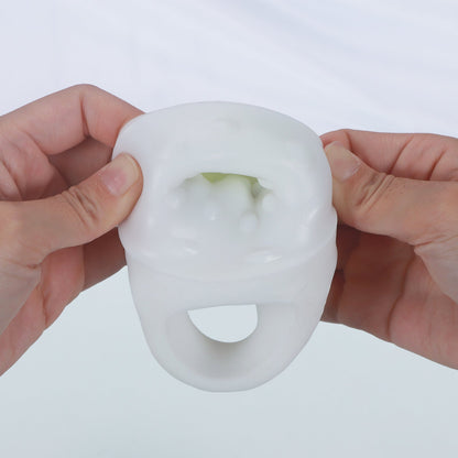 NIGHTLOOM ペニスサック 凹凸あり 非貫通式 白菜 野菜 ペニスリング 陰茎袖 混色仕様 液体シリコン - TaRiss's