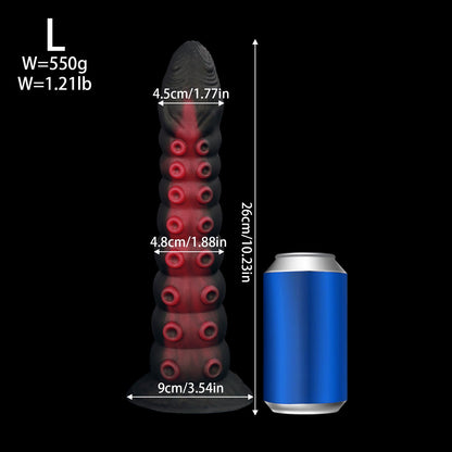 NIGHTLOOM アナルプラグ 凹凸あり 触手 タコ シリコン製 吸盤付き 混色仕様 四つのサイズ - TaRiss's