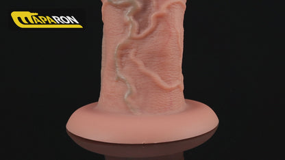 MAPARON ガチムチ ディルド 玉無し 凹凸あり 吸盤付き 液体シリコン