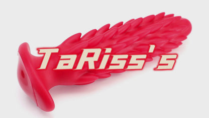 TaRiss's ドラコンちゃん4代目 アナルプラグ アナル開発 逆刺付き 吸盤仕様 シリコン レッド