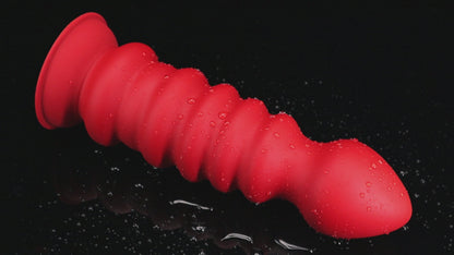 TaRiss's アナルプラグ 凹凸あり ネジ山形 2層構造 吸盤付き 液体シリコン