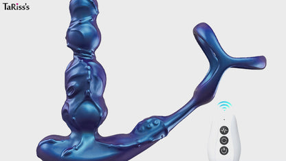 TaRiss's アナルバイブ バイブレータ リモコン付き 360°回転可能 10段階振動モードと10種類回転モード USB充電 シリコン